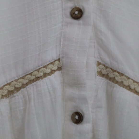 Miss Me Dress Women L White Boho Resort Beach Ethereal Prairie Romantic Feminine - Picture 11 of 16